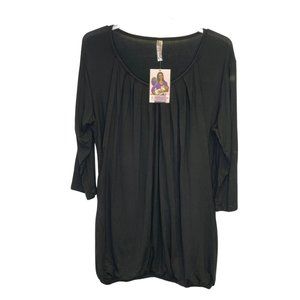 Nurture-Elle Pleated Nursing & Maternity 3/4 Sleeve Top